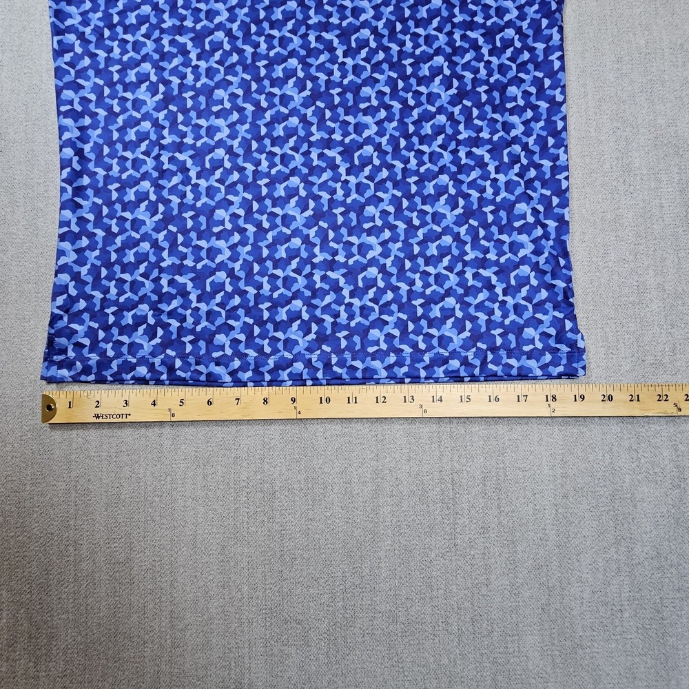 REDVANLY Norton Polo Shirt Mazarine Blue S Athletic Geometric Stretch Golf - Picture 8 of 12